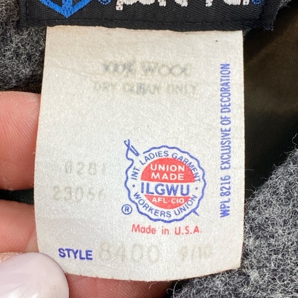 Vintage Panther Women’s Gray Pure Wool USA Union Made Blazer Suit Jacket Sz 9/10 - Picture 14 of 15